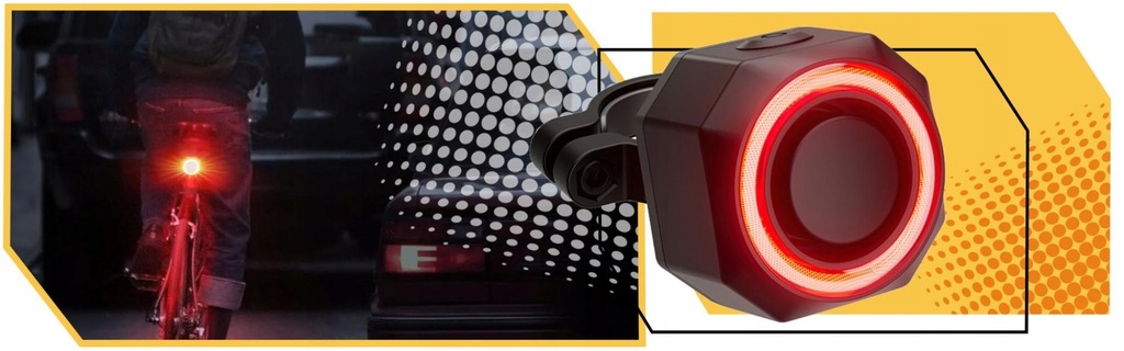 ALARM ROWEROWY ANTYKRADZIEŻOWY + LAMPA TYLNA LAMPKA ROWEROWA DZWONEK PILOT Rodzaj alarm